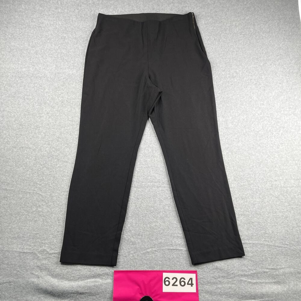 Nine West Side Zip Skinny Pants Casual Womens Size 12 Black Stretch